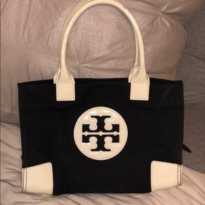Authentic Tory Burch Ella mini canvas tote